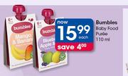 Bumbles Baby Food Puree-110ml Each
