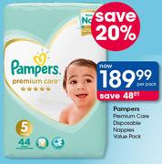 Pampers Premium Care Disposable Nappies Value Pack-Per Pack