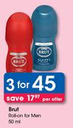 Brut Roll On For Men-3 x 50ml