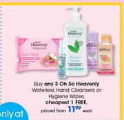 Oh So Heavenly Waterless Hand Cleansers Or Hygiene Wipes-Each