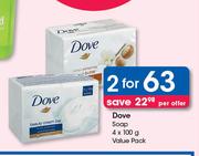 Dove Soap Value Pack-2x4x100g Per Offer