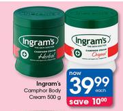 Ingram's Camphor Body Cream-500g Each