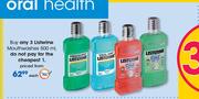 Listerine Mouthwashes-500ml Each