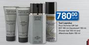 Ted Lapidus Pour Homme Gift Set:EDT 100ml,Deodorant-150ml,Shower Gel-100ml & Aftershave Balm-100ml P