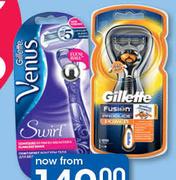 Gillette Selected Venus Mach 3 & Fusion Men's & Ladies Handheld Razors-Each