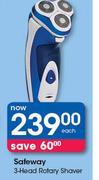 Safeway 3-Head Rotary Shaver-Each