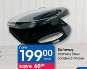 Safeway Stainless Steel Sandwich Maker-Each
