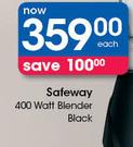 Safeway Blender Black 400Watt-Each