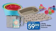 Clicks Love To Bake Bakeware-Each