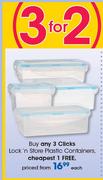 Clicks Lock'n Store Plastic Containers-Each