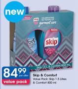 Skip & Comfort Value Pack (Skip 1.5Ltr & Comfort 800ml)-Per Offer