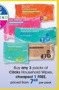 Clicks Household Wipes-Per Pack