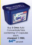 Omo Auto Concentrate Tubs Containing 17 Capsules-Per Pack