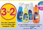 Clicks Anti-Bacterial Cleaning Products-750ml Each