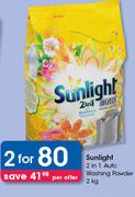 Sunlight 2 In 1 Auto Washing Powder-2 x 2kg