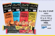 Lindt Hello Chocolates 39g & 100g-Each