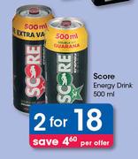 Score Energy Drink-2x500ml Per Offer
