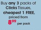 Clicks Tissues Per Pack