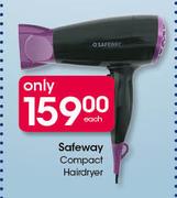 Safeway Compact Hairdryer-Each