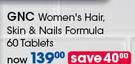 GNC Women's Hair, Skin & Nails Formula Tablets-60's Per Pack