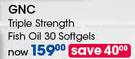 GNC Triple Strength Fish Oil Softgels 30's-Per Pack