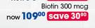GNC Biotin 300 mcg-Per Pack