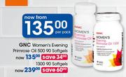 GNC Women's Evening Primrose Oil 1300 Softgels 90's-Per Pack
