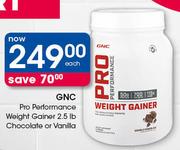 GNC Pro Performance Weight Gainer 2.5lb (Chocolate Or Vanilla)-Each