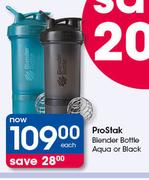 ProStak Blender Bottle Aqua Or Black-Each