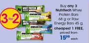  Nutritech Whey Protein Bars-60g Or Raw Energy Bars-45g Each