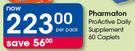 Pharmaton Pro Active Daily Supplement 60 Caplets-Per Pack