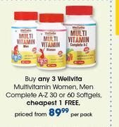 Wellvita Multivitamin Women, Men Complete A-Z Or 60 Softgels-Per Pack