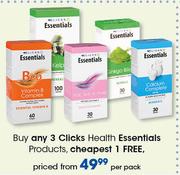 Clicks Health Essentials Products-Per Pack