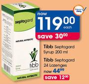 Tibb Septogard Syrup-200ml Each