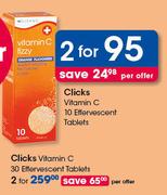 Clicks Vitamin C Effervescent Tablets-2X10's