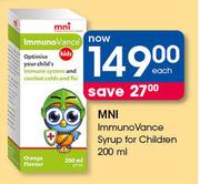 MNI ImmunoVance Syrup For Children-200ml Each