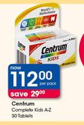 Centrum Complete Kids A-Z 30 Tablets-Per Pack