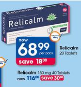 Relicalm 150mg Tablets-40's