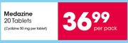 Medazine Tablets-20's Per Pack