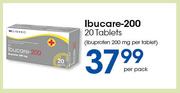 Ibucare-200 Tablets-20's Per Pack