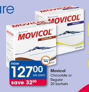 Movicol Chocolate Or Regular 20 Sachets-Per Pack