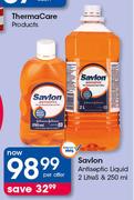 Savlon Antiseptic Liquid-2Ltr & 250ml Per Offer