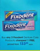 Fixodent Denture Care Products-Each