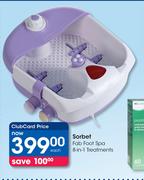 Sorbet Fab Foot Spa 8 In 1 Treatments-Each
