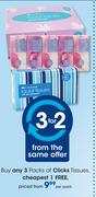Clicks Tissues-Per Pack