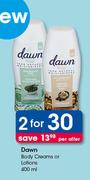 Dawn Body Creams Or Lotions-2x400ml Per Offer