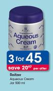 Reitzer Aqueous Cream Jar-3x500ml Per Offer