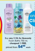 Oh So Heavenly Foam Baths-750ml