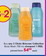 Clicks Skincare Collection Body Wash-750ml Each