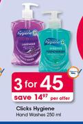 Clicks Hygiene Hand Washes-3X250ml